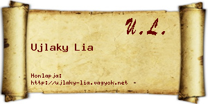 Ujlaky Lia névjegykártya